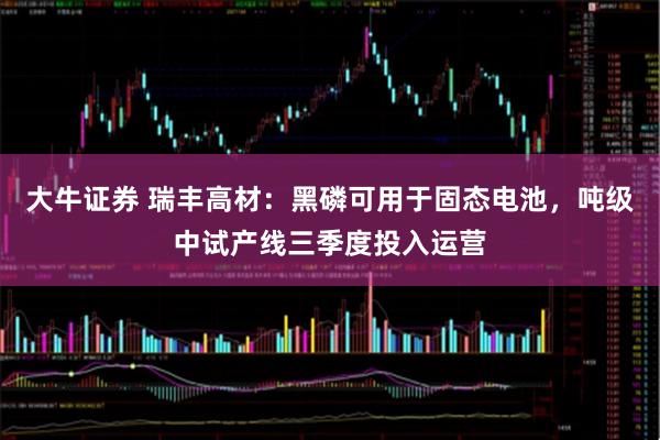 大牛证券 瑞丰高材：黑磷可用于固态电池，吨级中试产线三季度投入运营